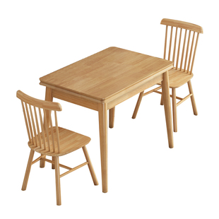 实木餐桌家用小户型可折叠式靠墙北欧风实木经济型吃饭桌子餐台子