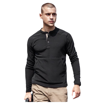 男士秋冬运动加绒套头打底衫