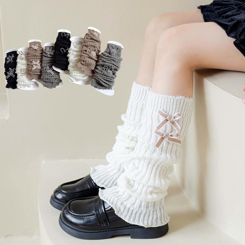 春秋女童时髦袜套洋气针织洛丽塔腿套覆古宝宝保暖女生jk堆堆袜冬