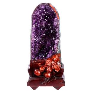 天然紫水晶乌拉圭水晶洞聚宝盆巴西钱袋子原石办公室摆件开业送礼