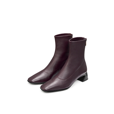 patricia帕翠亚真皮矮靴弹力靴