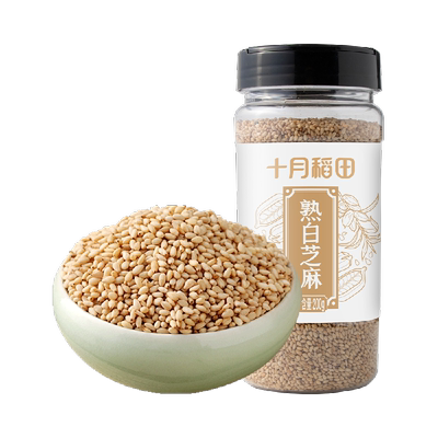 十月稻田熟白芝麻200g×1罐×1组