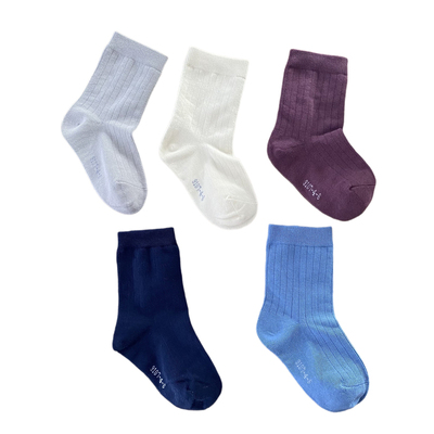 手工对缝/服帖舒适/高含棉吸湿透气不闷脚/男童春秋棉袜/5双