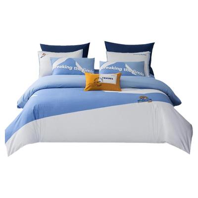 梦洁全棉纯棉三四件套60支长绒棉斜纹套件儿童被套床单床上用品