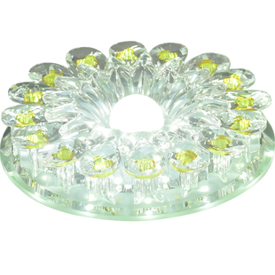 LED水晶过道走廊灯新款玄关入户射灯嵌入式开孔10公分明装筒灯