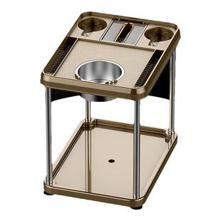 麻将机茶几棋牌室专用茶几豪华不锈钢茶几麻将机配件烟灰缸