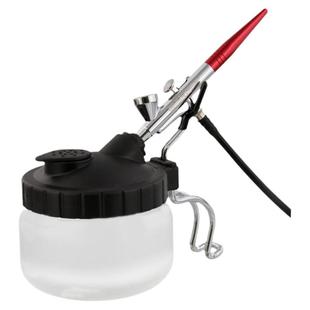 喷笔喷枪清洗壶废液收集器洗笔器带金属笔架上色工具清洗瓶洗笔瓶