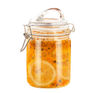 蜂蜜柠檬百香果密封罐食品级玻璃储存罐黄桃果茶泡酒泡菜专用空瓶
