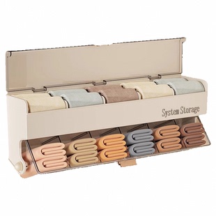 内衣内裤袜子三合一收纳盒透明带盖分隔壁挂式整理盒衣柜家用神器