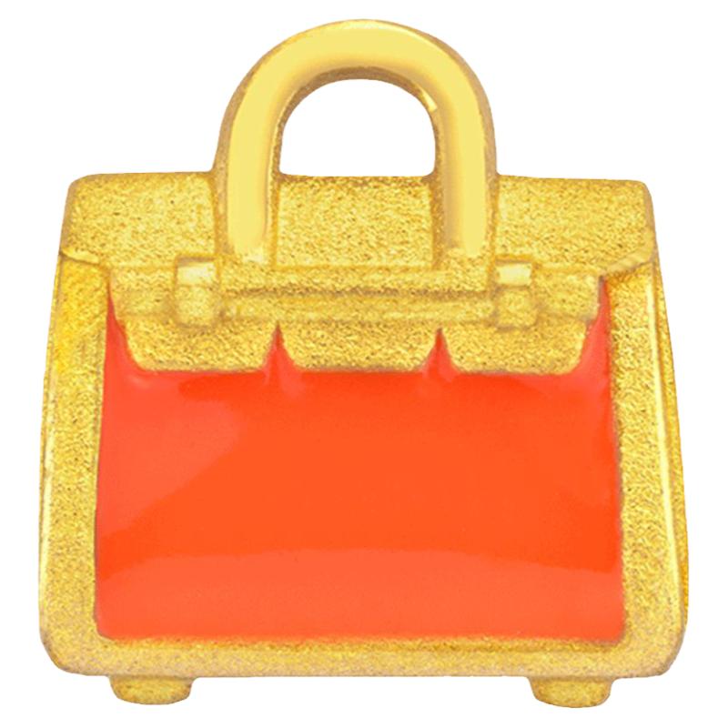 justgold镇金店手袋黄金耳钉