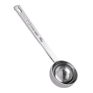 不锈钢咖啡豆量勺定量勺长把调料盐勺10ml奶粉勺子搅拌勺长柄加长