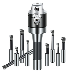 R8-2寸3寸搪孔器R8普通铣床精镗刀头微调精镗刀套装内孔镗刀刀杆