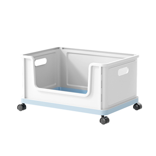 书本收纳高中学生书籍收纳箱教室桌下带滑轮可移动收纳盒放书神器