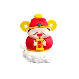 可爱卡通财神爷摆件桌面装饰招财办公室车内小神仙车载工位摆设