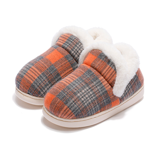 牧童儿童棉拖鞋包跟冬季男室内家居女童小孩软底亲子加绒保暖棉鞋