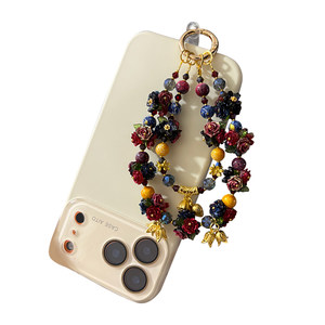 晚晚饰物所studio晚晚原创高级感挂腕手机链钥匙扣手机壳挂链仙女手工串珠挂件