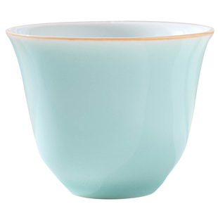 不单典雅青瓷简约现代小清新泡茶杯品茗杯个人杯专用茶盏碗家用