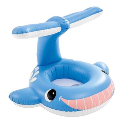 INTEX56591蓝鲸遮阳浮圈坐圈婴儿游泳圈座圈 承重15KG
