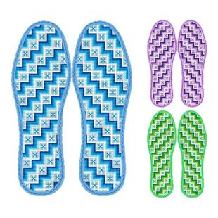 手工绣花十字绣纯棉布花边十字绣鞋垫男女款11CT半成品几何款式