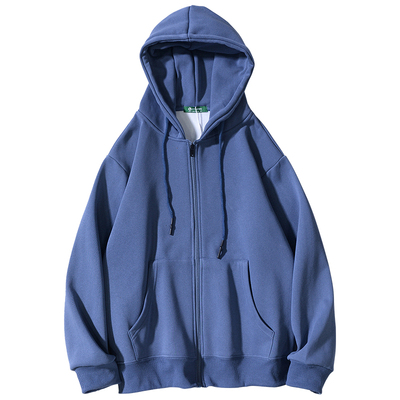 460g重磅银狐绒卫衣加绒拉链开衫