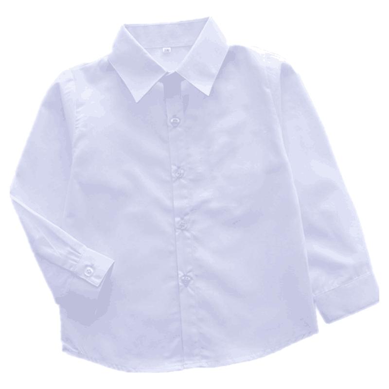 男童白色衬衫女童学生长袖演出服