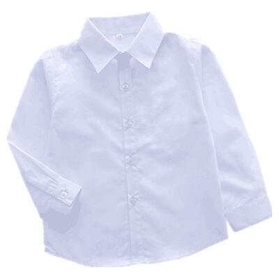 男童白色衬衫女童学生长袖演出服
