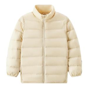 森马儿童羽绒服2025年新款春季轻薄温暖纯色百搭外套男童女童冬装