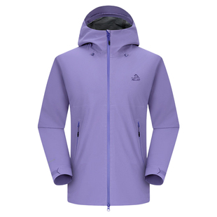 伯希和小个子女款冲锋衣紫色男士高级感冬装外套防风防泼水登山服