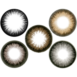 小黑环美瞳年抛2片装1000高度数自然近视1200度彩色隐形眼镜1500