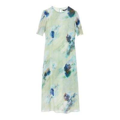 朗姿欧洲EiLEEN ELITEE法式高级感长裙夏季绿色连衣裙2024年新款