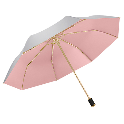 高颜值双层太阳伞黑胶折叠晴雨伞