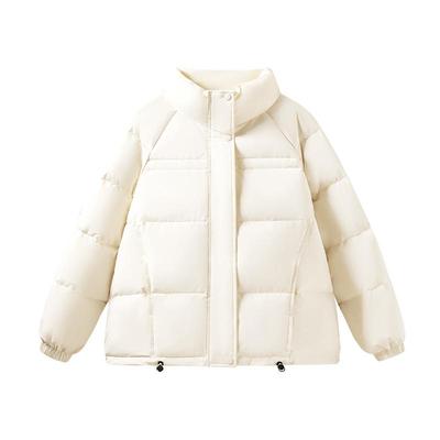 班尼路白鸭绒短款羽绒服女2025新款冬保暖小个子立领面包服外套Q
