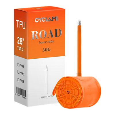 CYCLAMI自行车超轻内胎送通用法嘴轮胎公路车骑行TPU车内胎防刺