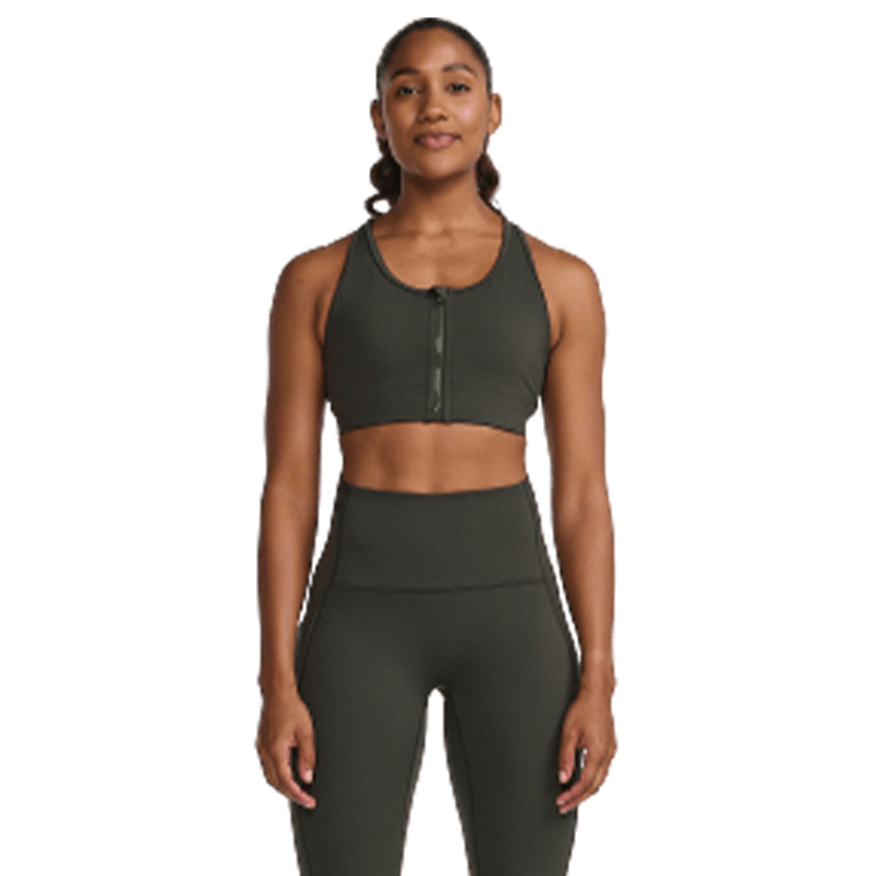 2XU Motion系列运动内衣女中强度防震跑步瑜伽拉链式背心健身上衣