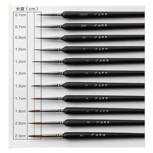 狼毫勾线笔diy数字油画画笔专业特细绘画丙烯颜料国画水粉水彩面相笔毛笔描线极细描边美术专用00000小工笔