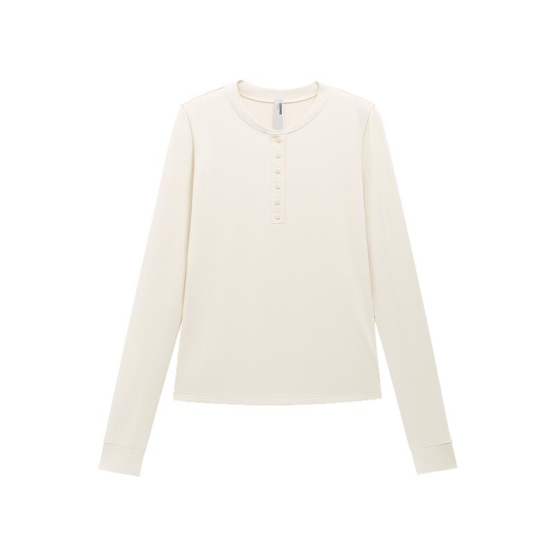 蕉内热皮301+女士亨利领肌底衣