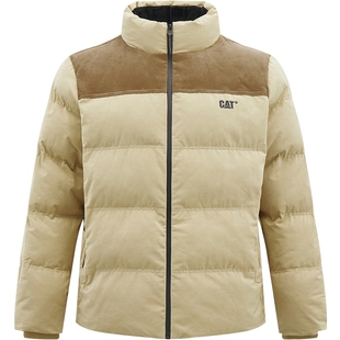 CAT卡特25秋季男士新品保暖立领拼接工装短款棉服外套商场同款