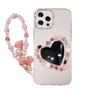 KT猫苹果17ProMax手机壳带钻石奢华新款iPhone15plus网红水晶16适用13mini全包14保护套12可爱女11防摔XS镶钻