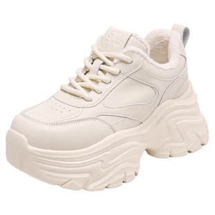 星期六厚底增高老爹鞋2025新款女款秋冬加绒运动鞋时尚百搭小白鞋
