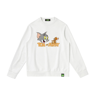 猫和老鼠tom and jerry卡通无帽双面卫衣男女亲子童装连帽外套潮