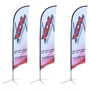 羽毛旗注水旗杆水滴旗刀旗彩旗定做定制户外广告旗帜3米5米沙滩旗座定制P型刀旗