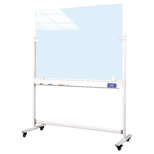 齐富磁性钢化玻璃白板写字板支架式移动黑板家用教学小白板可擦写升降办公培训会议白板商用黑板记事板留言板