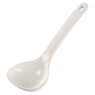 家用短柄塑料汤勺食品级舀盛粥勺子奶油风分餐勺耐高温多功能汤勺