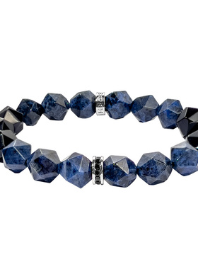 蓝线石手链玛瑙小众高级男生手串