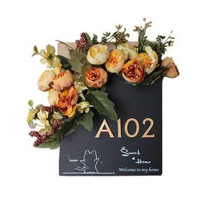 入户门2025新款带灯感应门牌可充电平安喜乐民宿宿舍门口壁灯家用