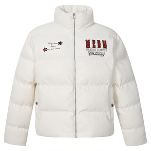 MEDM 马毛漆皮pu耐磨加厚保暖休闲棉服潮牌宽松立领棉衣情侣外套