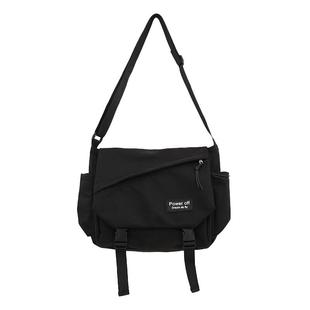 男士斜挎包潮牌ins休闲男包大容量单肩包工装风日系个性邮差包潮