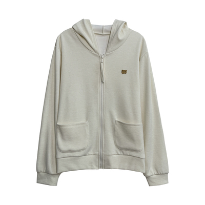 大码女装连帽针织开衫外套上衣