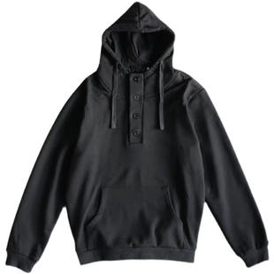 孙红雷同款高领连帽卫衣男士秋冬宽松休闲牛奶丝明星重磅外套潮牌