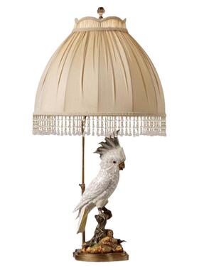 欧式风陶瓷卧室摆件台灯